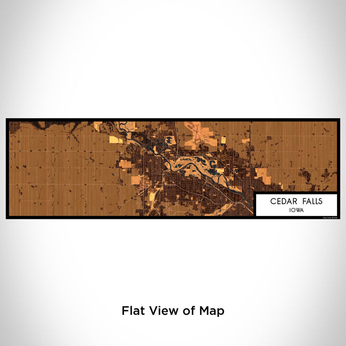 Flat View of Map Custom Cedar Falls Iowa Map Enamel Mug in Ember