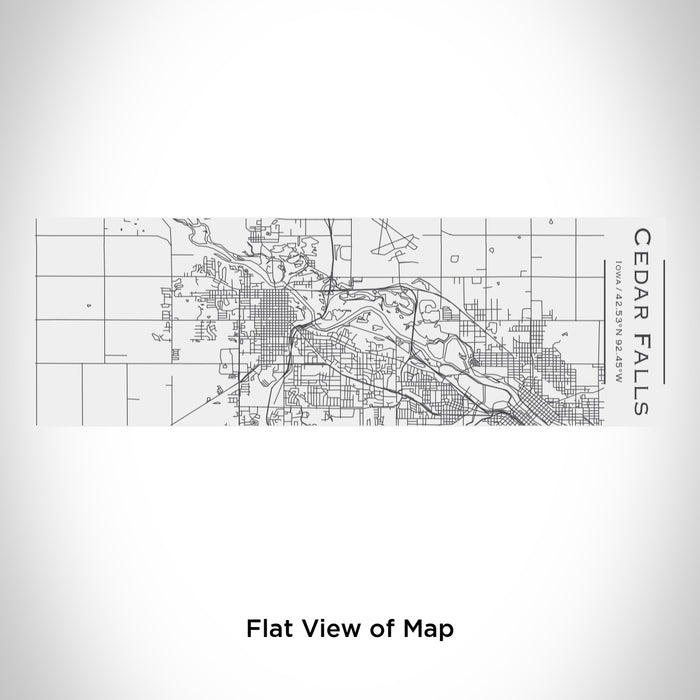 Rendered View of Cedar Falls Iowa Map Engraving on 10oz Stainless Steel Insulated Cup with Sliding Lid in White