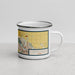 Right View Custom Cedar Falls Iowa Map Enamel Mug in Woodblock