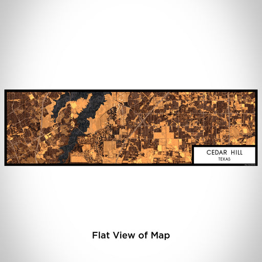 Flat View of Map Custom Cedar Hill Texas Map Enamel Mug in Ember