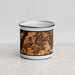 Front View Custom Cedar Hill Texas Map Enamel Mug in Ember