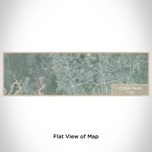 Flat View of Map Custom Cedar Park Texas Map Enamel Mug in Afternoon
