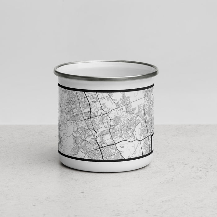 Front View Custom Cedar Park Texas Map Enamel Mug in Classic