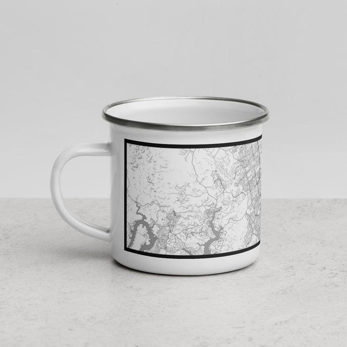Left View Custom Cedar Park Texas Map Enamel Mug in Classic