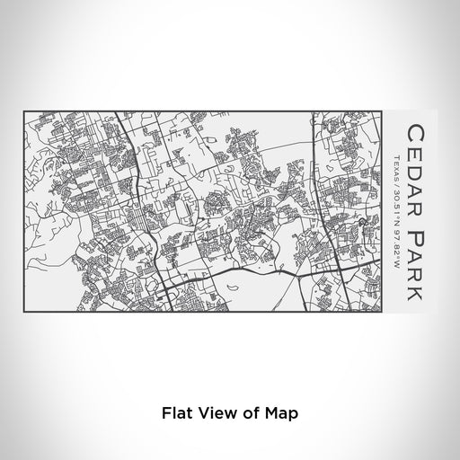 Rendered View of Cedar Park Texas Map Engraving on 17oz Stainless Steel Insulated Cola Bottle in White
