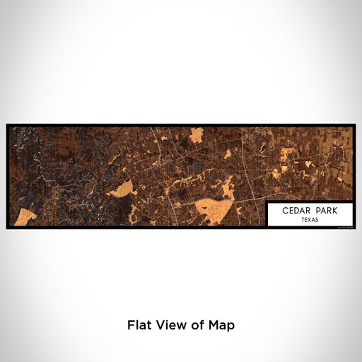 Flat View of Map Custom Cedar Park Texas Map Enamel Mug in Ember