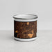 Front View Custom Cedar Park Texas Map Enamel Mug in Ember