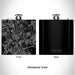Rendered View of Cedar Park Texas Map Engraving on 6oz Stainless Steel Flask in Black