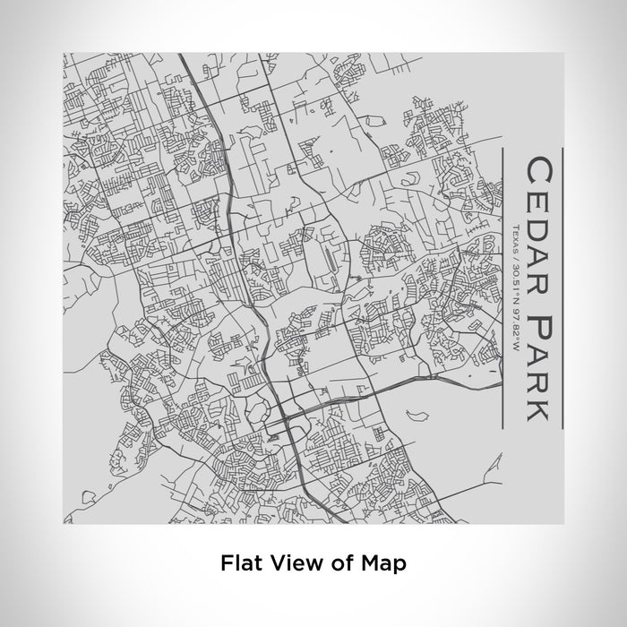 Rendered View of Cedar Park Texas Map Engraving on 17oz Stainless Steel Insulated Tumbler