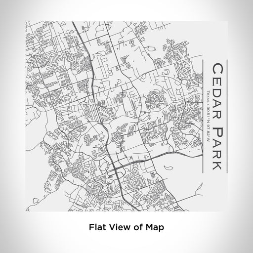 Rendered View of Cedar Park Texas Map Engraving on 17oz Stainless Steel Insulated Tumbler in White