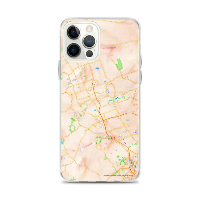 Custom Cedar Park Texas Map iPhone 12 Pro Max Phone Case in Watercolor