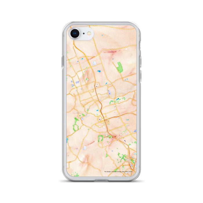 Custom Cedar Park Texas Map iPhone SE Phone Case in Watercolor