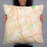 Person holding 22x22 Custom Cedar Park Texas Map Throw Pillow in Watercolor