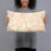 Person holding 20x12 Custom Cedar Park Texas Map Throw Pillow in Watercolor