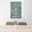 24x36 Cedar Rapids Iowa Map Print Portrait Orientation in Afternoon Style Behind 2 Chairs Table and Potted Plant