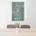 24x36 Cedar Rapids Iowa Map Print Portrait Orientation in Afternoon Style Behind 2 Chairs Table and Potted Plant