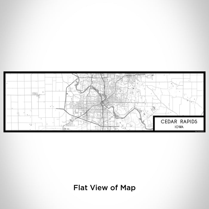 Flat View of Map Custom Cedar Rapids Iowa Map Enamel Mug in Classic