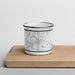 Front View Custom Cedar Rapids Iowa Map Enamel Mug in Classic on Cutting Board