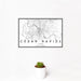 12x18 Cedar Rapids Iowa Map Print Landscape Orientation in Classic Style With Small Cactus Plant in White Planter