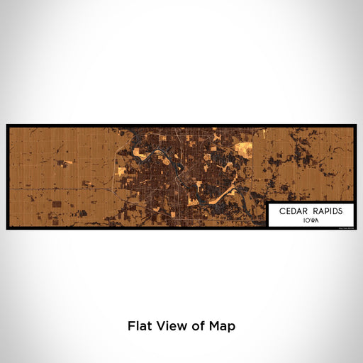 Flat View of Map Custom Cedar Rapids Iowa Map Enamel Mug in Ember