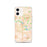 Custom Cedar Rapids Iowa Map iPhone 12 Phone Case in Watercolor