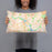 Person holding 20x12 Custom Cedar Rapids Iowa Map Throw Pillow in Watercolor