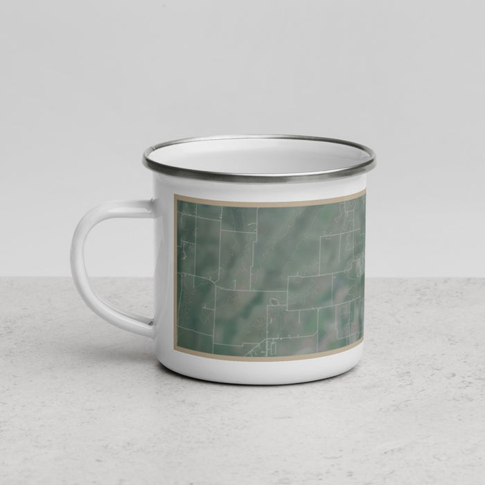 Left View Custom Celina Texas Map Enamel Mug in Afternoon