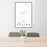 24x36 Celina Texas Map Print Portrait Orientation in Classic Style Behind 2 Chairs Table and Potted Plant