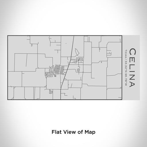Rendered View of Celina Texas Map Engraving on 17oz Stainless Steel Insulated Cola Bottle
