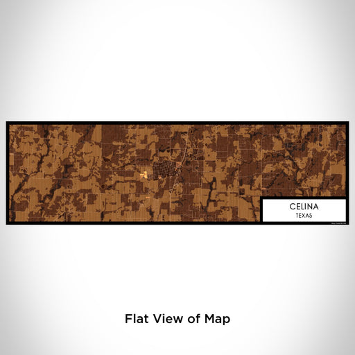 Flat View of Map Custom Celina Texas Map Enamel Mug in Ember
