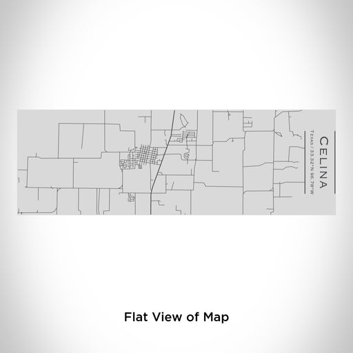 Rendered View of Celina Texas Map Engraving on 10oz Stainless Steel Insulated Cup with Sipping Lid