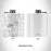 Rendered View of Celina Texas Map Engraving on 6oz Stainless Steel Flask in White