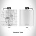 Rendered View of Celina Texas Map Engraving on 6oz Stainless Steel Flask in White
