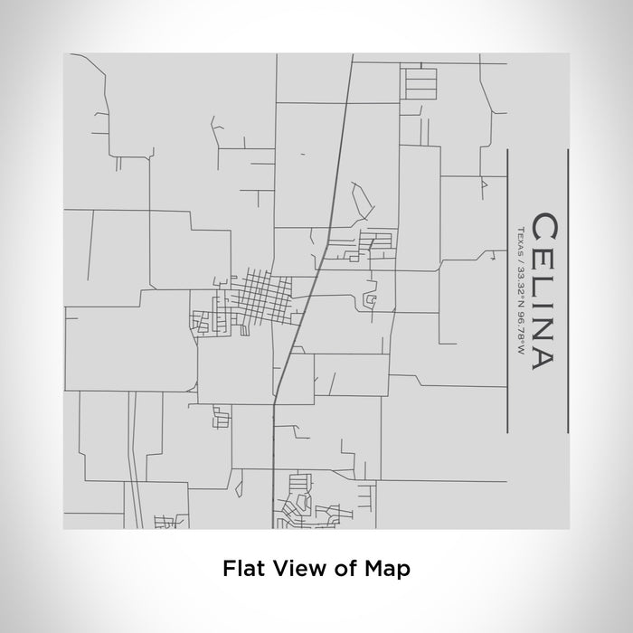 Rendered View of Celina Texas Map Engraving on 17oz Stainless Steel Insulated Tumbler