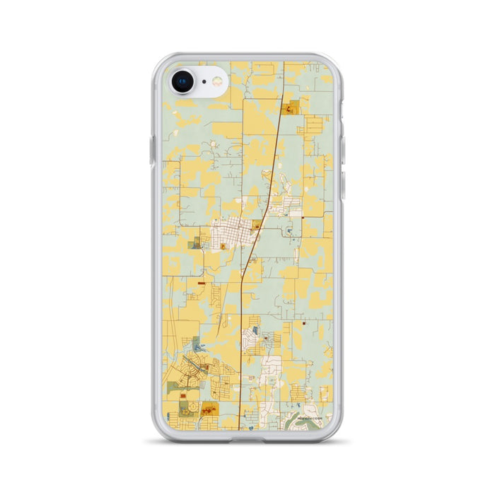 Custom Celina Texas Map Phone Case in Woodblock
