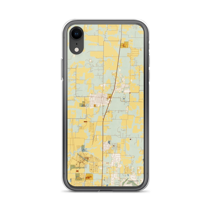Custom Celina Texas Map Phone Case in Woodblock