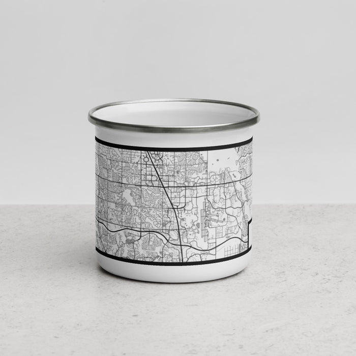 Front View Custom Centennial Colorado Map Enamel Mug in Classic