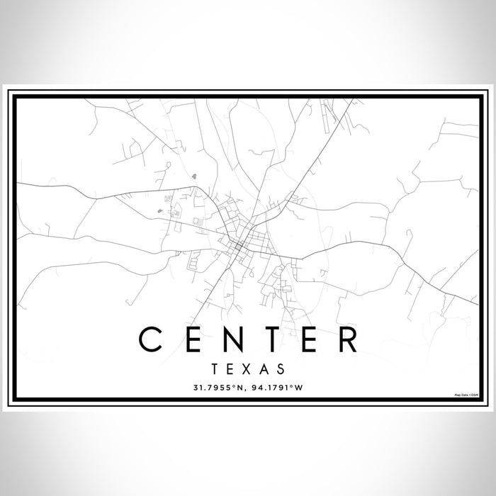 Center Texas Map Print in Classic — JACE Maps