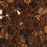 Center Texas Map Print in Ember Style Zoomed In Close Up Showing Details