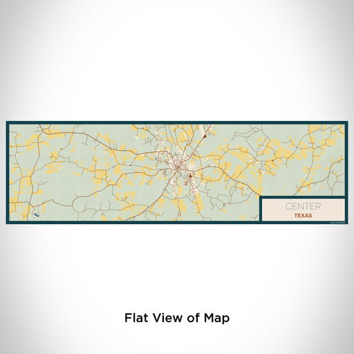 Flat View of Map Custom Center Texas Map Enamel Mug in Woodblock