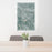 24x36 Ceres California Map Print Portrait Orientation in Afternoon Style Behind 2 Chairs Table and Potted Plant