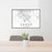 24x36 Ceres California Map Print Lanscape Orientation in Classic Style Behind 2 Chairs Table and Potted Plant