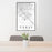 24x36 Ceres California Map Print Portrait Orientation in Classic Style Behind 2 Chairs Table and Potted Plant