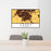 24x36 Ceres California Map Print Lanscape Orientation in Ember Style Behind 2 Chairs Table and Potted Plant