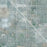 Ceres California Map Print in Afternoon Style Zoomed In Close Up Showing Details