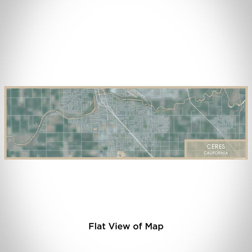 Flat View of Map Custom Ceres California Map Enamel Mug in Afternoon