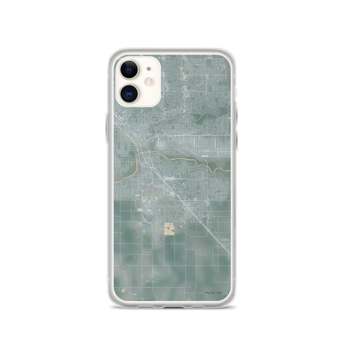 Custom iPhone 11 Ceres California Map Phone Case in Afternoon