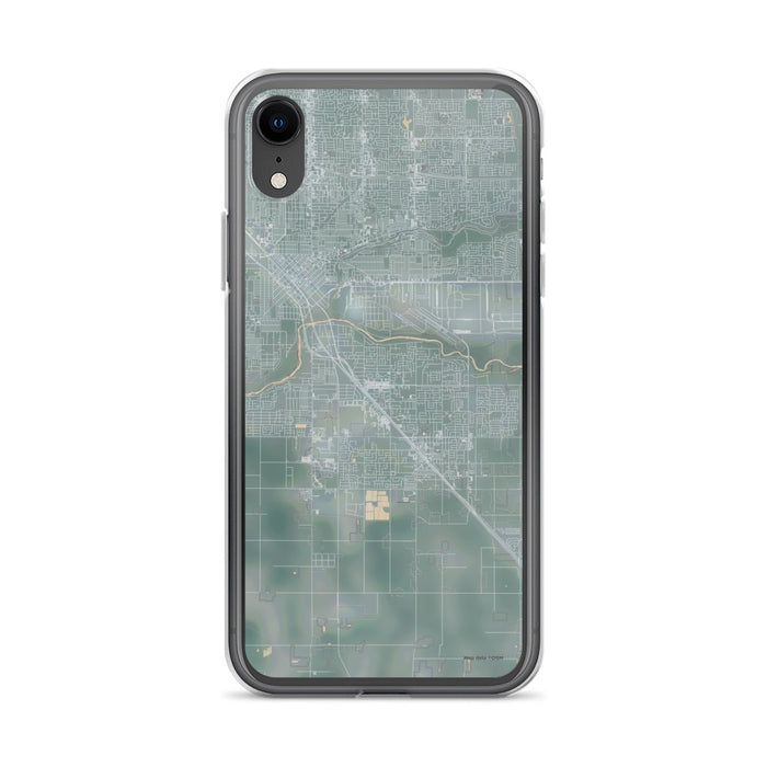 Custom iPhone XR Ceres California Map Phone Case in Afternoon