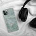 Custom Ceres California Map Phone Case in Afternoon on Table with Black Headphones