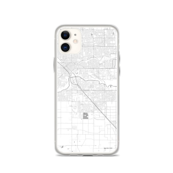 Custom iPhone 11 Ceres California Map Phone Case in Classic